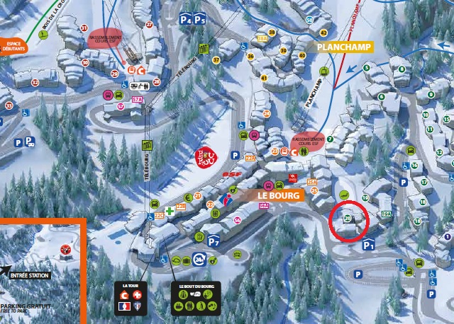 Plan Valmorel, emplacement appartement